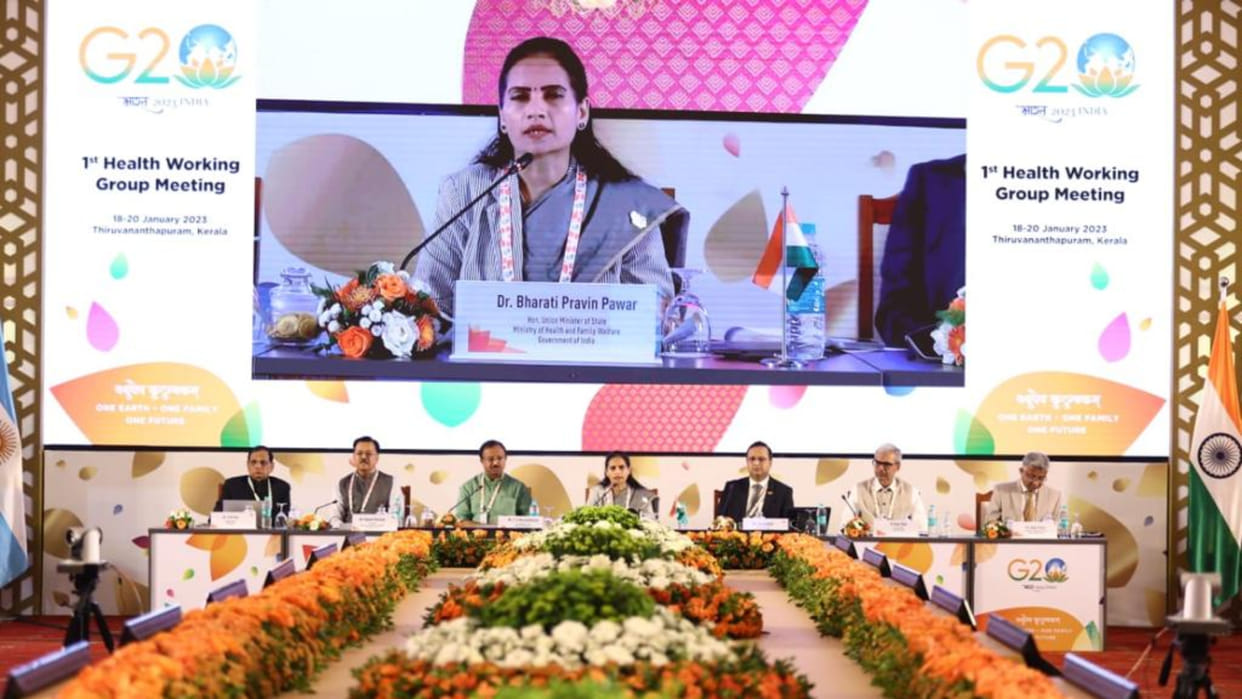 Union Minister Bharti Pravin Pawar addressed the meeting of G20 representatives on Friday
