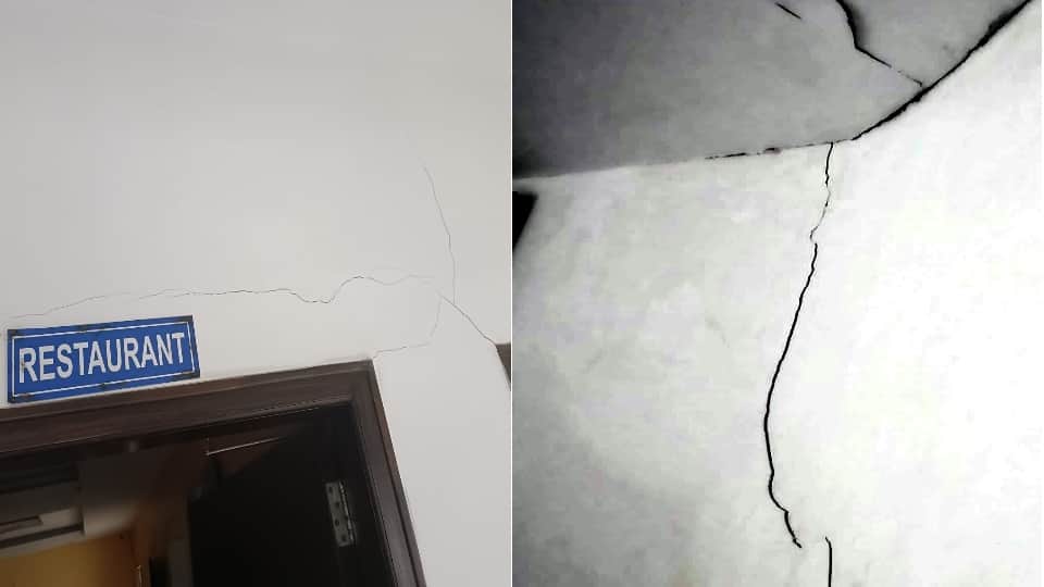 Joshimath: Cracks also Seen in GMVN  residence where the administration officials stayed
