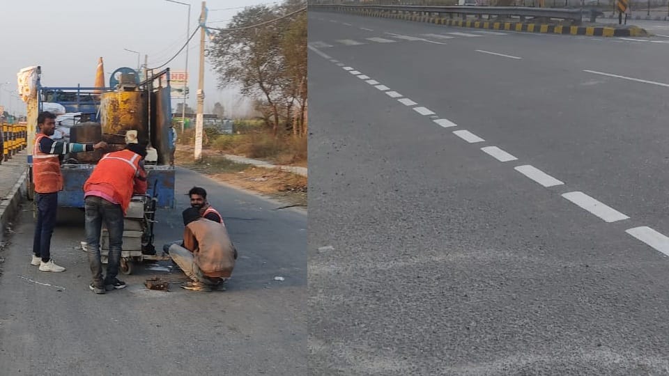 Roorkee: Where Rishabh Pant Car accident happened NHAI made strips with crystal plastic paint