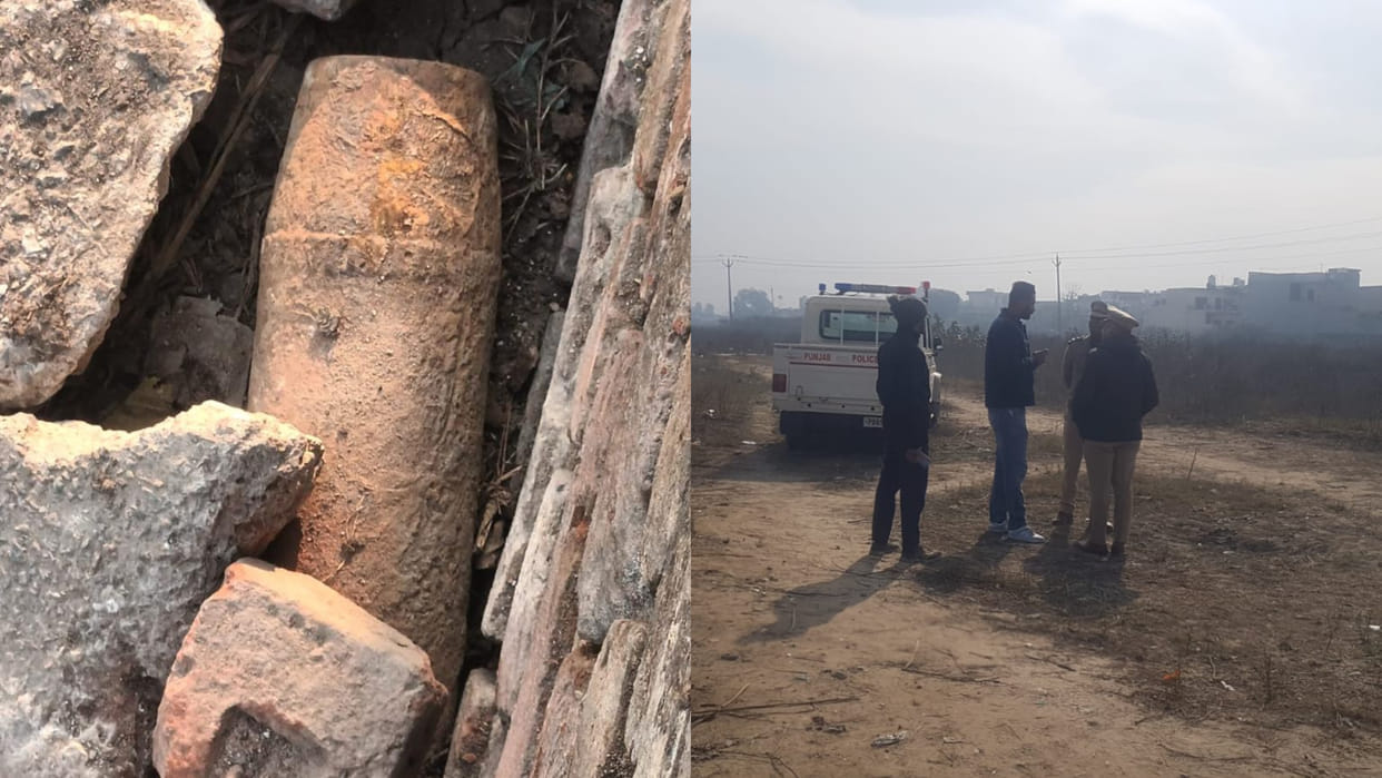 Cannon shell found in military ground of Khanna of punjab