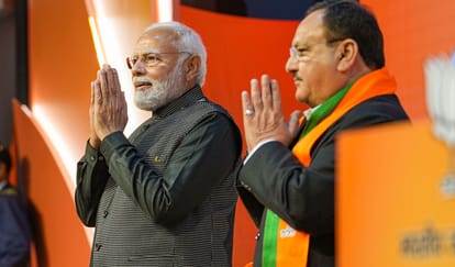भाजपा राष्ट्रीय कार्यकारिणी बैठक में पीएम नरेंद्र मोदी।