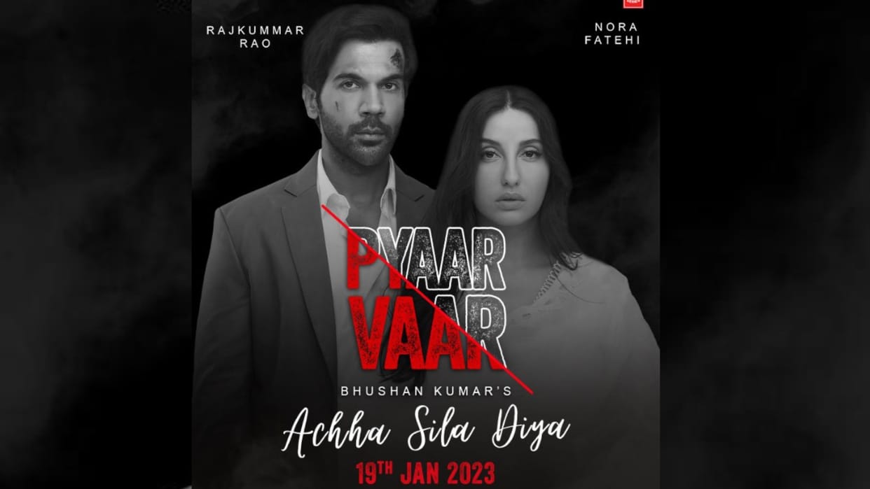 Nora Fatehi Rajkumar Rao new Music video song Achha Sila Diya teaser released shows actress betraying actor
