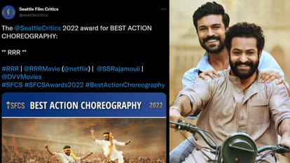 SS Rajamaouli RRR Won Best Action Choreography Prem Rakshith and Dinesh Krishnan Seattle Critics Awards 2022