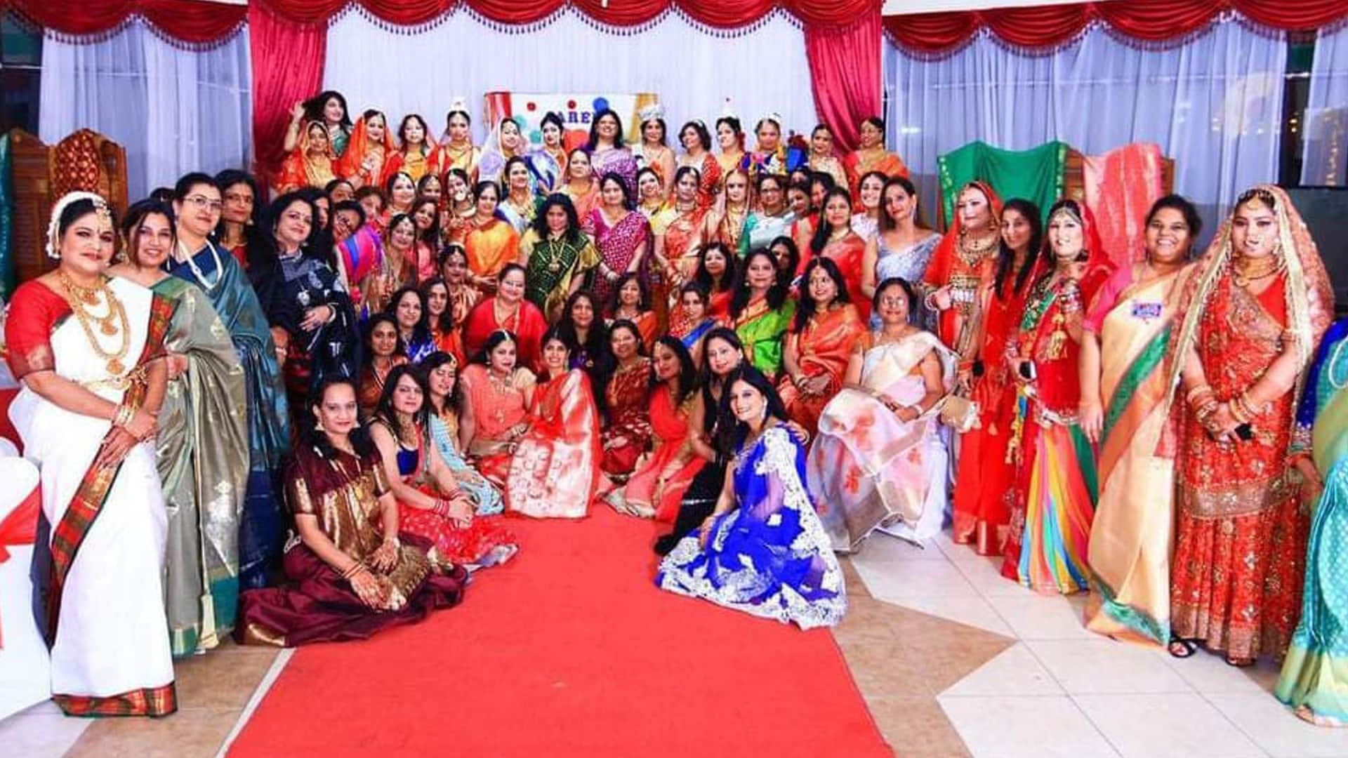 saree promotion in qatar by indian woman know How women of mp and up are explaining the importance of saree