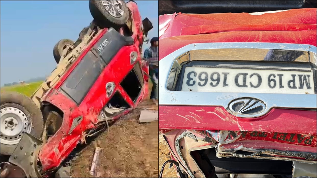 MP NEWS two killed after scorpio falls into gorge in sidhi Road Accident
