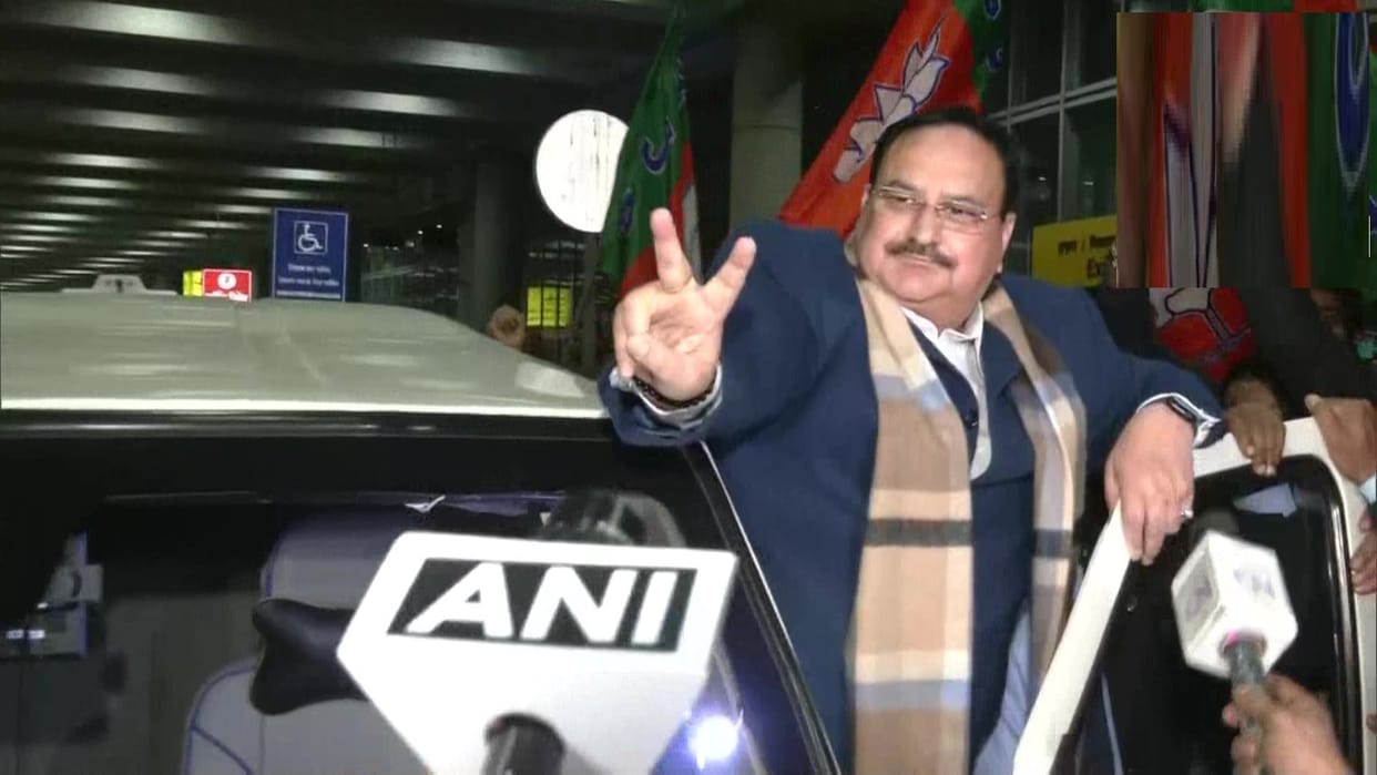 bjp president JP Nadda arrives Kolkata to address public in Nadia today