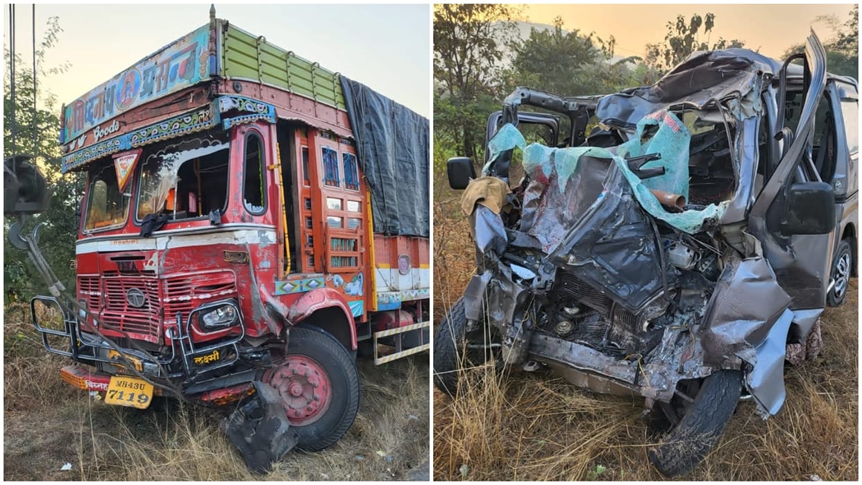 Maharashtra Truck Car collission on Mumbai-Goa Highway in Raigad several dead and injured news and updates