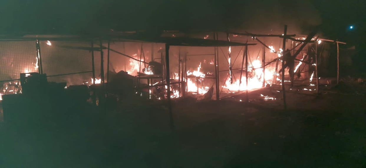 Loss of about 10 lakhs due to fire