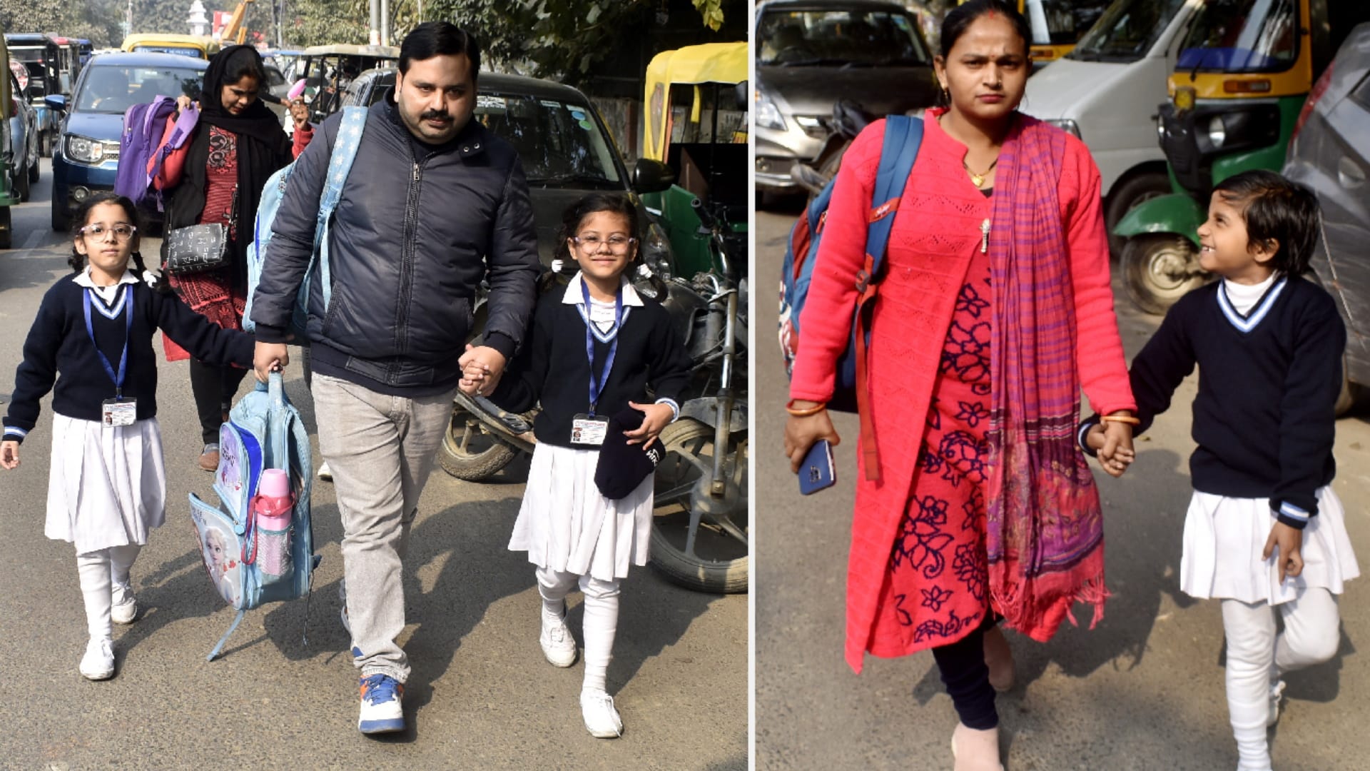 Cold westerly wind guards the heat of the sun in Gorakhpur