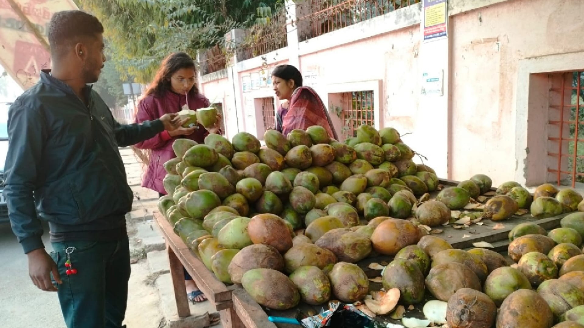 Cold westerly wind guards the heat of the sun in Gorakhpur