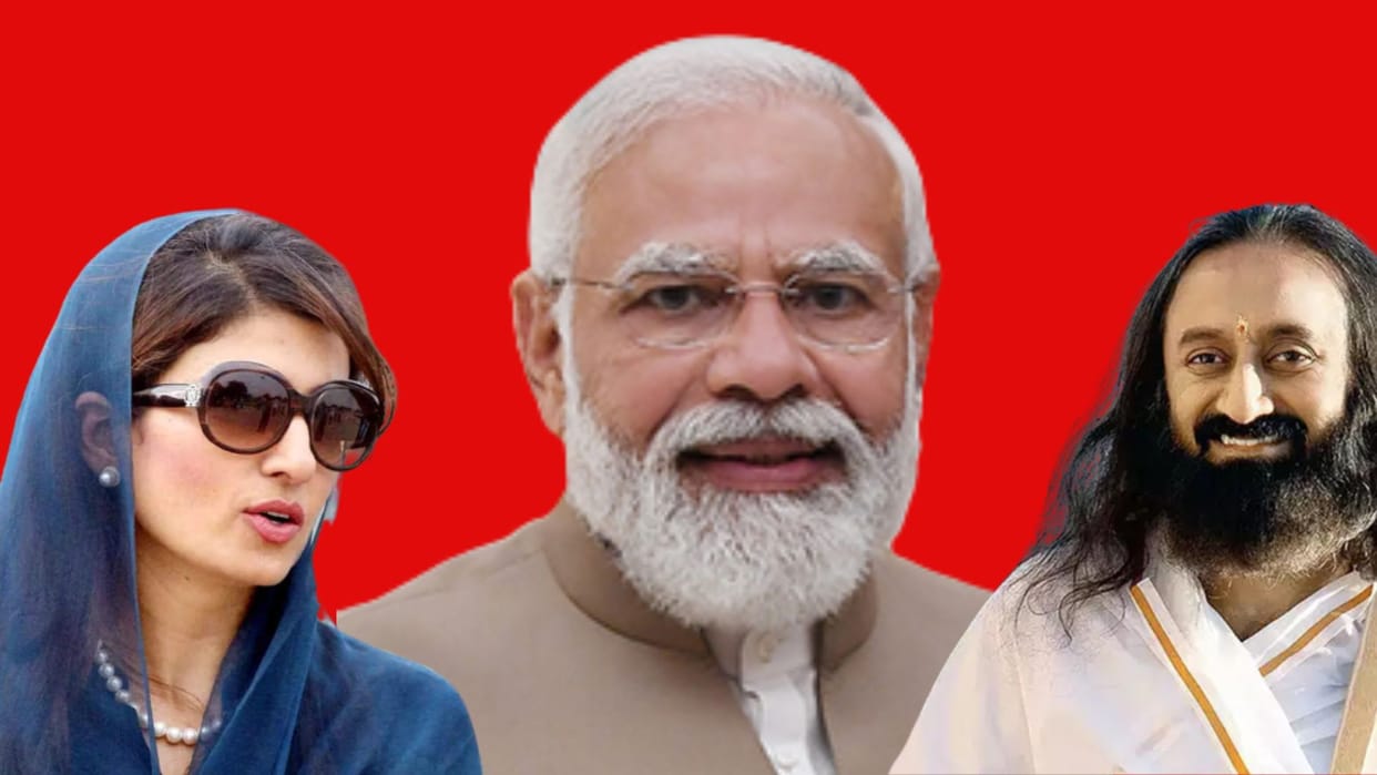 pakistan minister Hina Rabbani Khar absurd statement about PM Modi, Sri Sri Ravi Shankar hit back