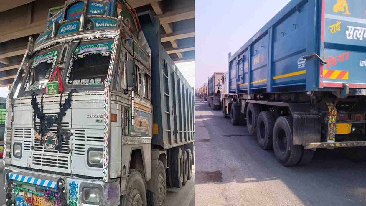 Truck broke down near Chakeri Jajmau checkpost, highway jammed for three hours