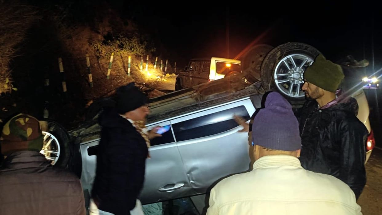 Katra: car of devotees returning to Punjab after visiting Maa Vaishno overturned three injured