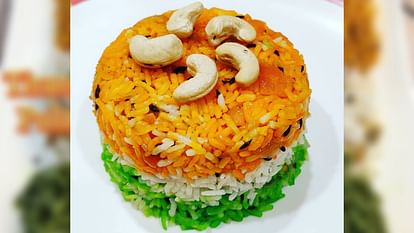 Republic Day 2024 simple Recipe of tiranga pulao at home tiranga pulao kaise banayein