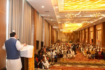 BJP President  JP Nadda in Ghazipur honored ex armymen said be careful from fasali bater