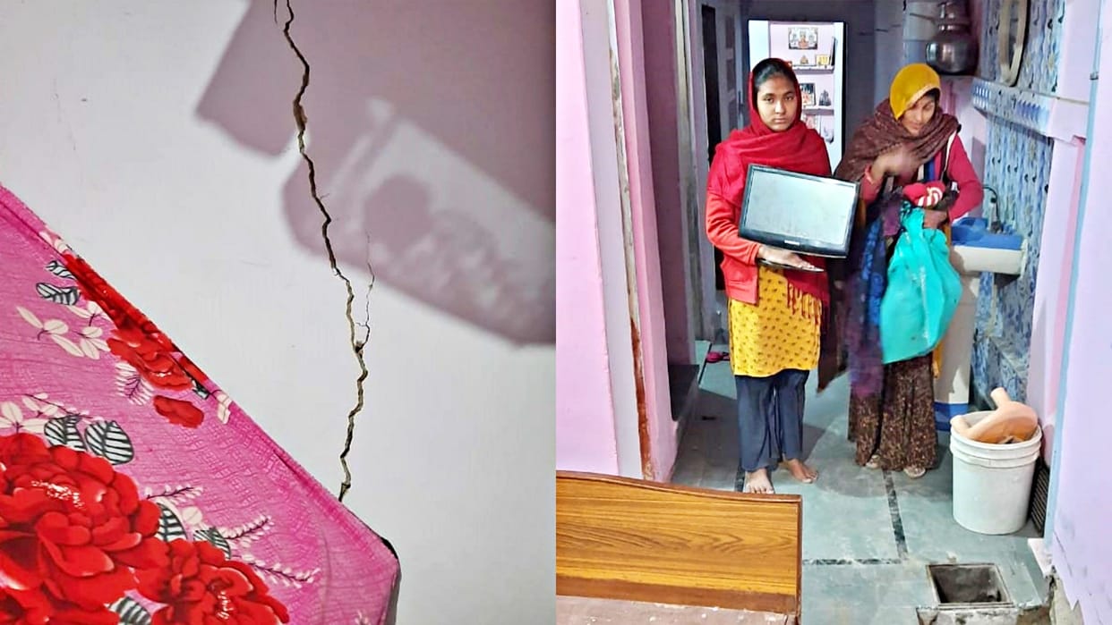 Cracks in houses in Tonk village like Joshimath