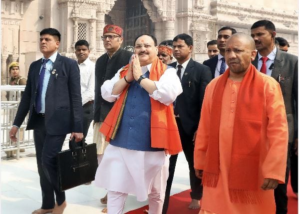 JP Nadda LIVE Updates: BJP National President JP Nadda and CM Yogi reach Baba Darbar, this will be today's pro