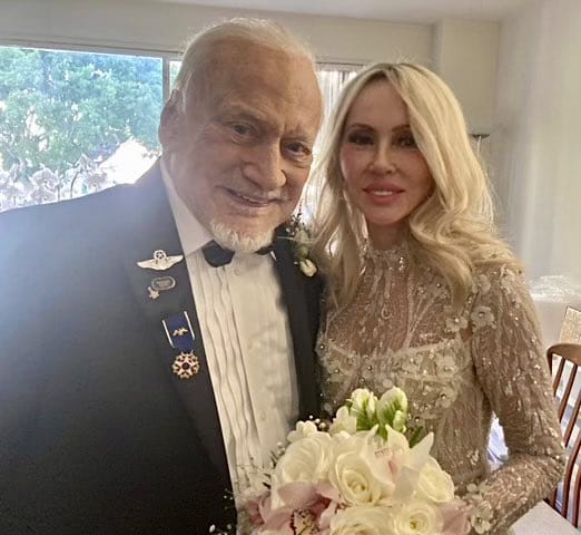 American astronaut the Moonwalker Buzz Aldrin Gets Married On His 93rd Birthday