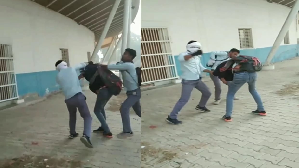 Baghpat: Student thrashed with kicks and punches inside the college