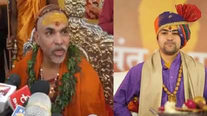 शंकराचार्य अविमुक्तेश्वरानंद और पंडित धीरेंद्र शास्त्री।