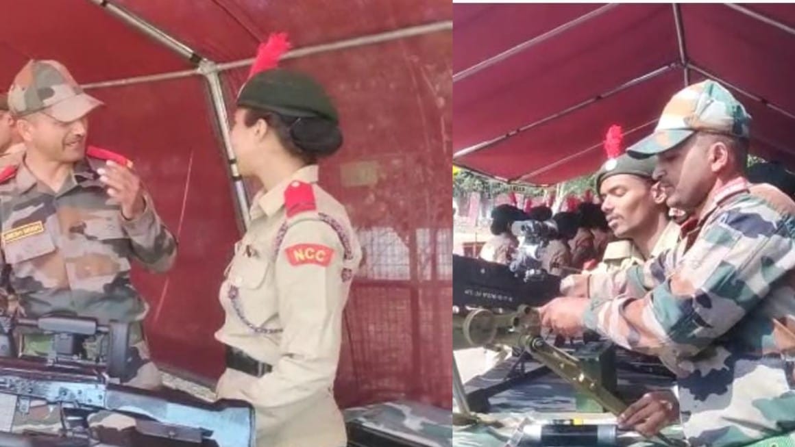 Army organized exhibition in Mhow, students took pictures with weapons