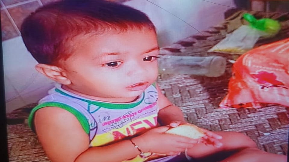 One and a half year old child died due to drowning in bath tub in Dhaulana