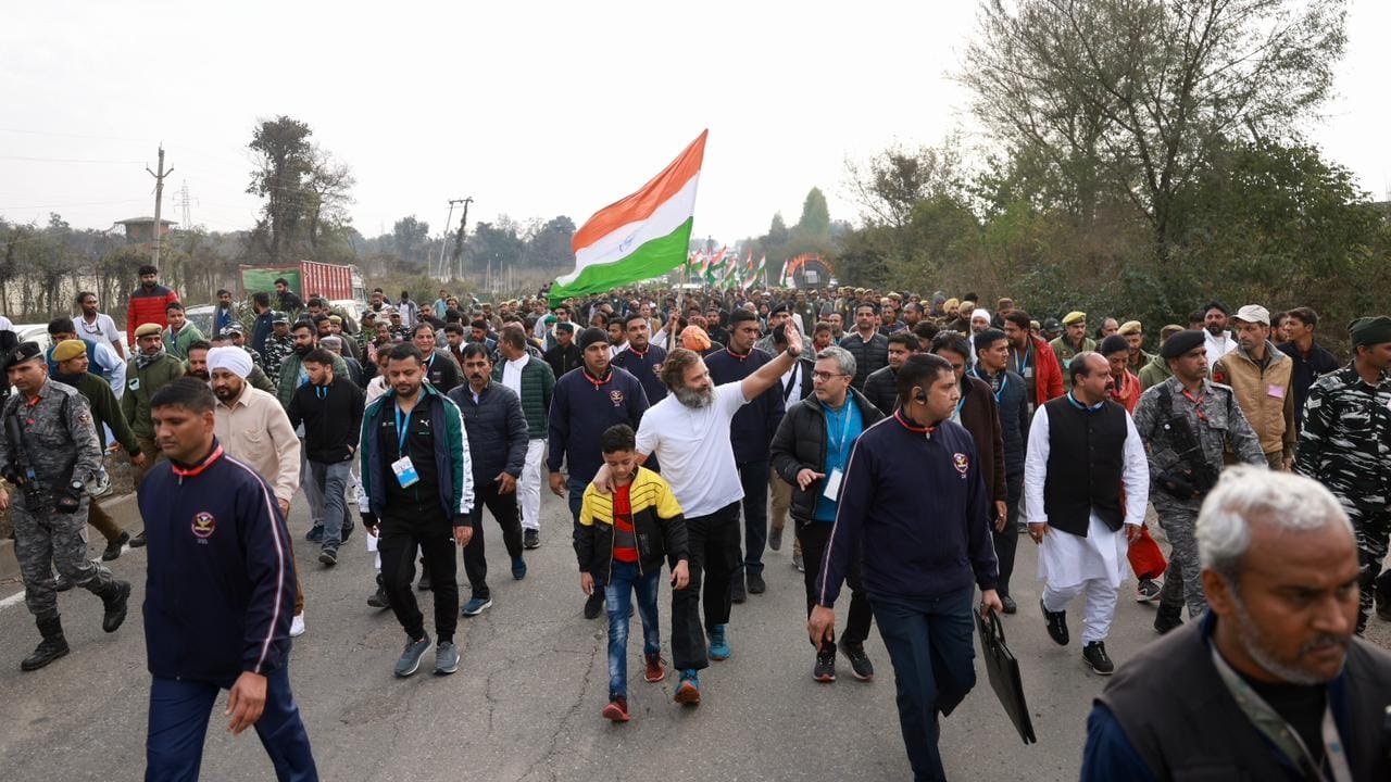 Bharat Jodo Yatra at 128th day reached at samba Rahul walked 21 KM