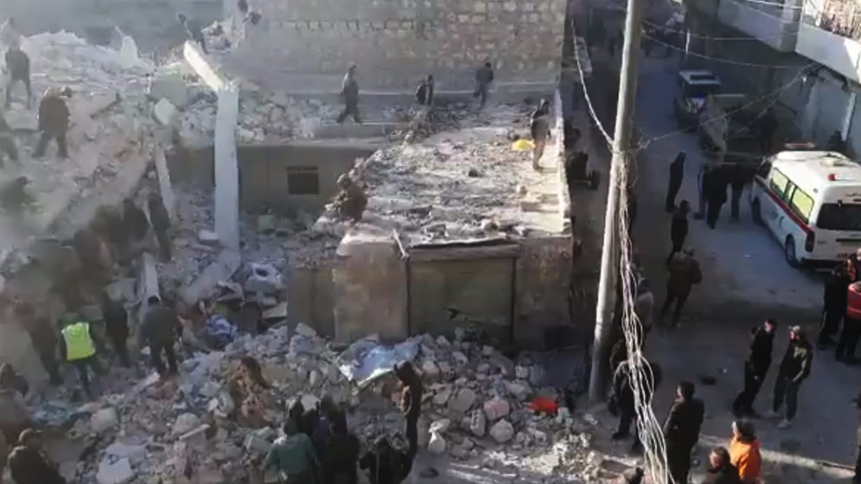 Syria Building Collapse 10 people died due to building collapse in Aleppo city