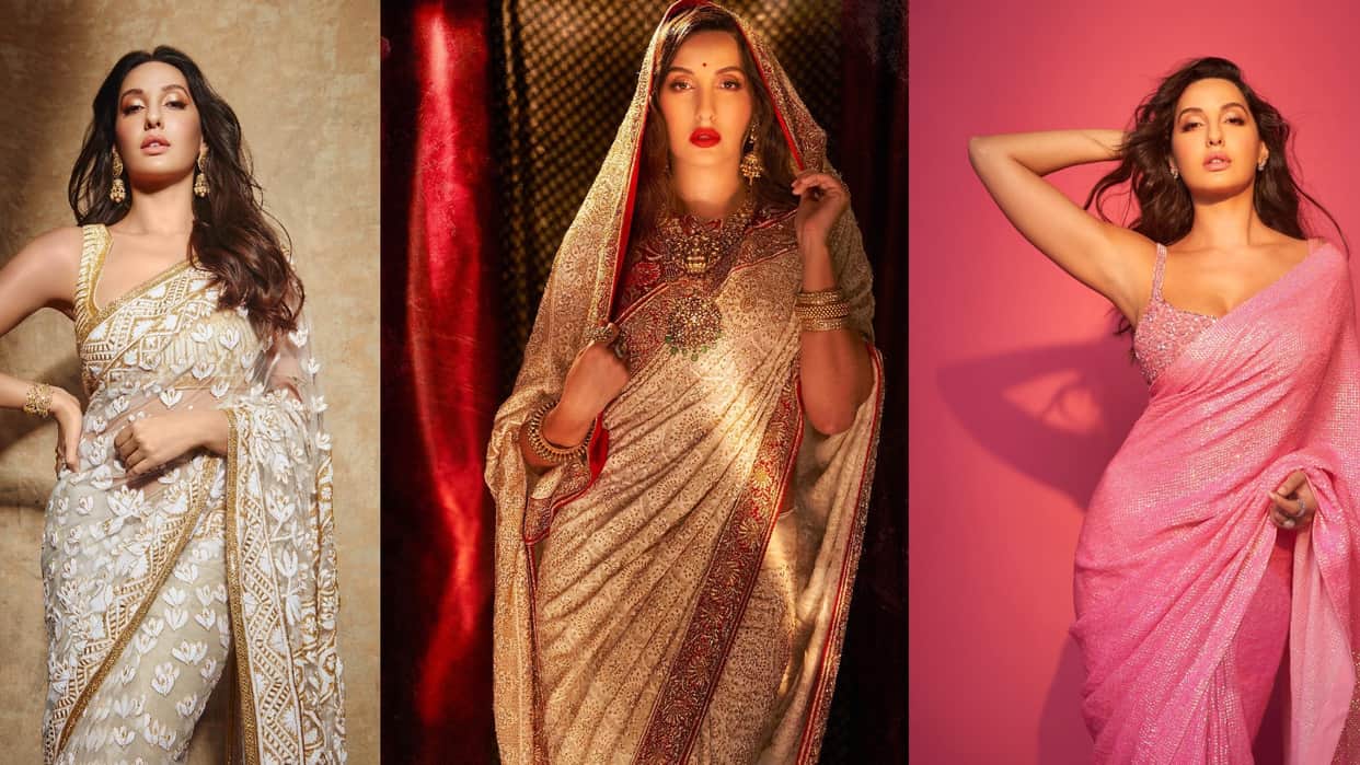 Nora Fatehi Saree Look : Best saree look of Nora Fatehi for wedding season