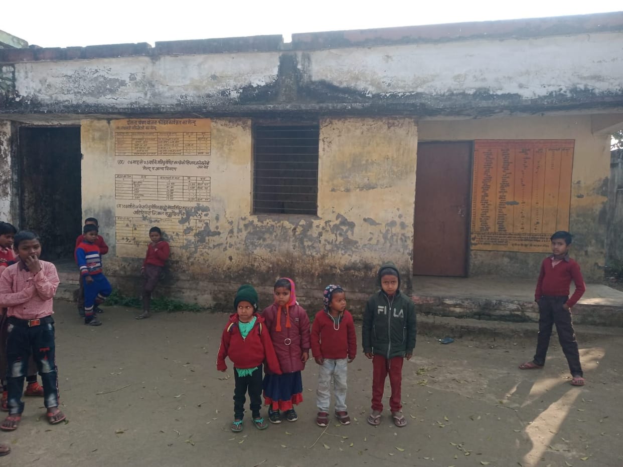 Anganwadi center on the verge of collapse after six years of construction