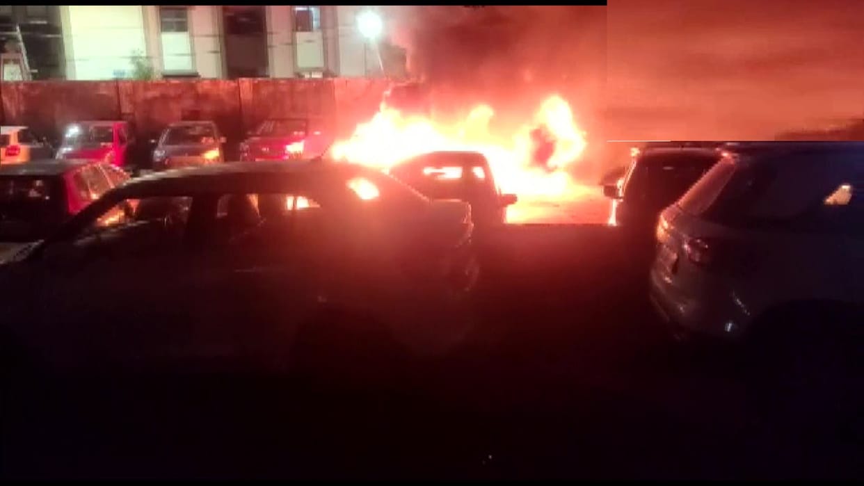 major fire broke out in the Hyderabad Numaish Exhibition parking lot