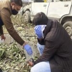 नरवाल में ब्लास्ट के बाद जांच करते विशेषज्ञ