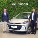 Mr. Unsoo Kim – MD & CEO, HMIL and Mr. Tarun Garg with Aura Facelift 2023