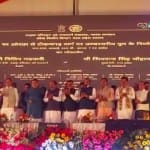 नितिन गडकरी और शिवराज सिंह सोमवार को निवाड़ी जिले में थे।