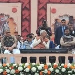 मुख्यमंत्री नीतीश कुमार मिलर ग्राउंड पहुंचे। साथ में जदयू अध्यक्ष ललन सिंह भी हैं।
