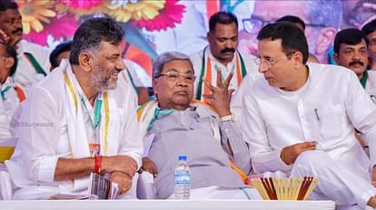 Karnataka: कांग्रेस विधायक दल की बैठक खत्म, मल्लिकार्जुन खरगे तय करेंगे सीएम का नाम, CLP में प्रस्ताव पारित Karnataka news live updates congress poster war dk shivakumar siddaramaiah legislature party meeting