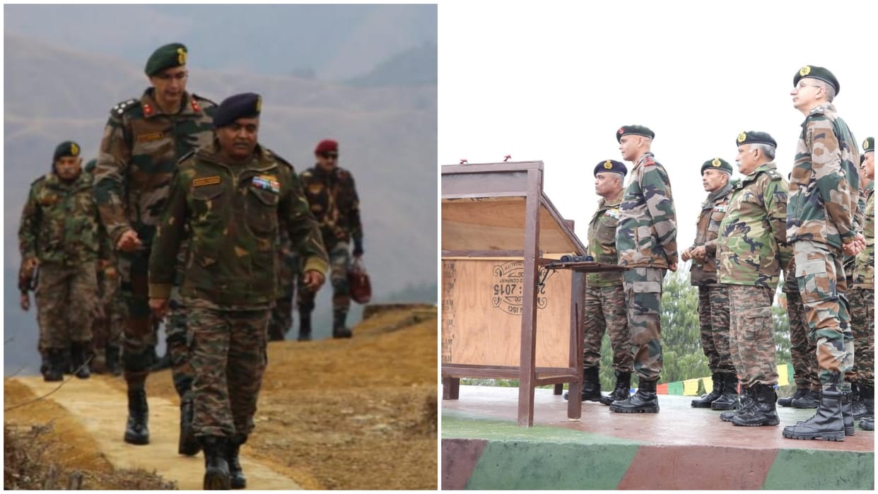 Army Chief Gen Manoj Pande Visits Areas Near LAC and Meets Soldiers in Arunachal Pradesh News in Hindi
