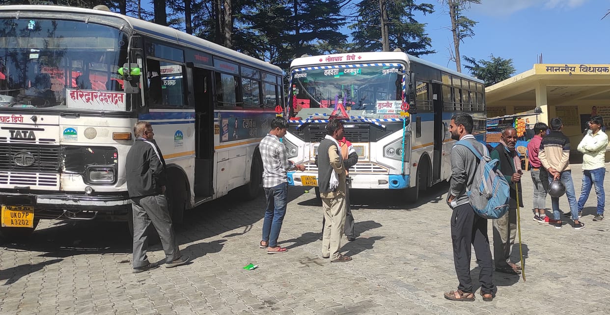 50 buses jammed due to strike of roadways employees