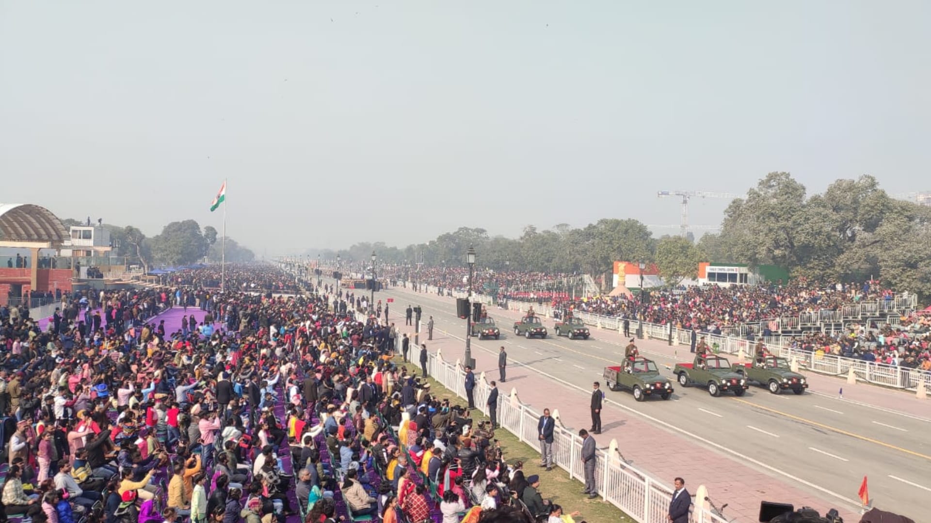 Republic day full dress rehearsal on kartavya path see parade in photos and traffic jam