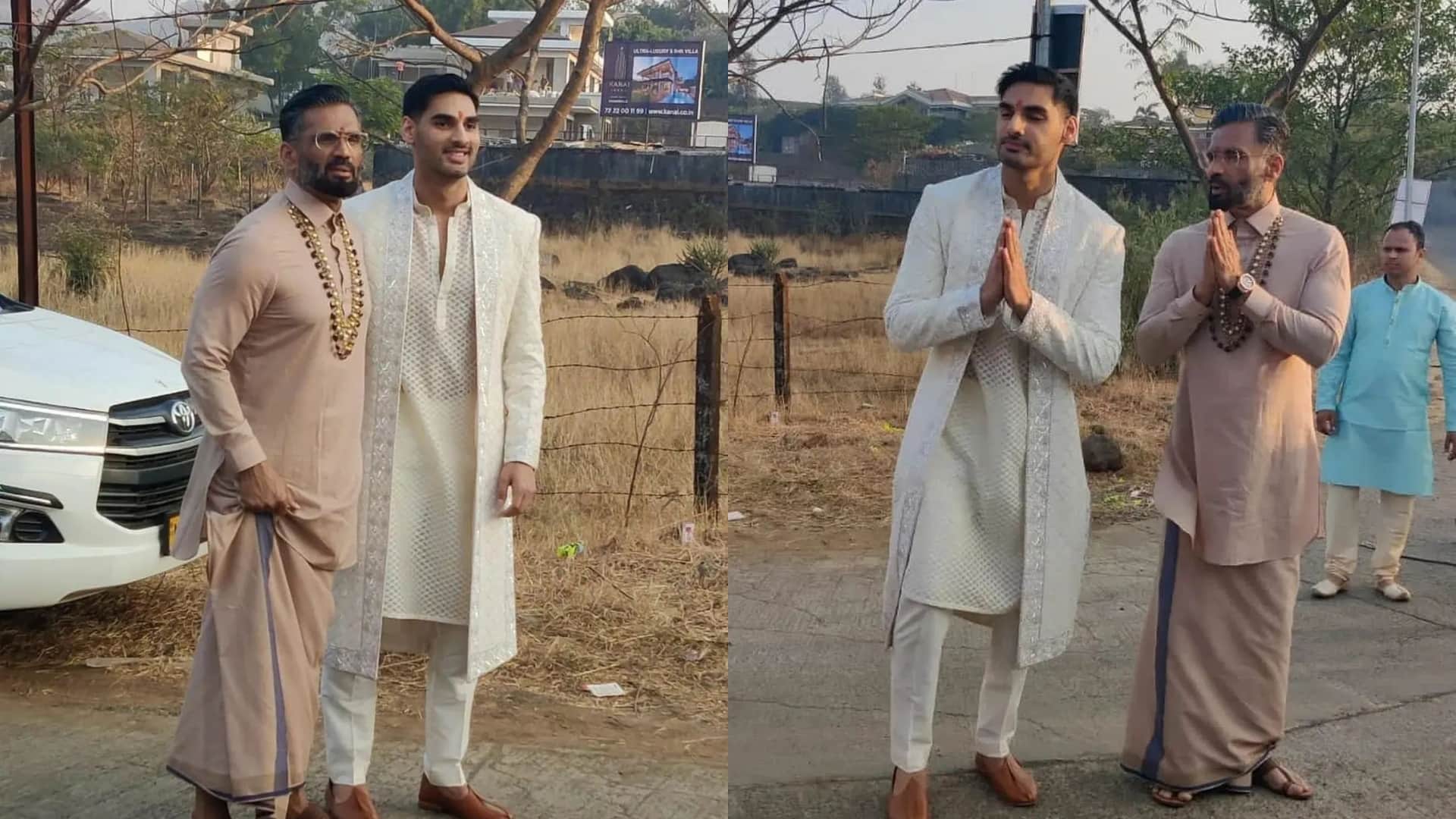 Athiya Shetty Kl Rahul first wedding pictures Suniel Shetty daughter cricketer looks beautiful happy together