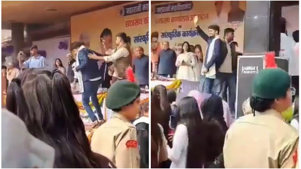 Student union president Nirmal Chowdhary assaulted in Jaipur Maharani College two students group clashed