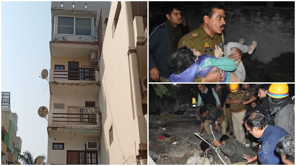 Lucknow Building collapses on Wazir Hasan Road