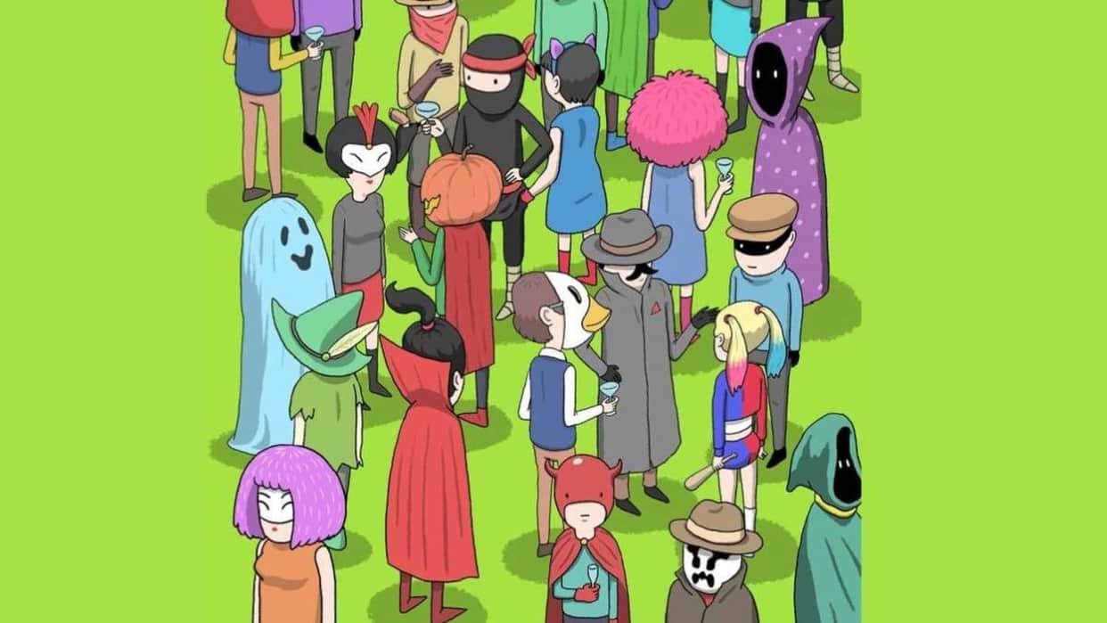 optical illusion Can you spot the thief in this Halloween party in 7 seconds? check your brain iq puzzle games