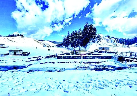 Heavy snowfall in hilly districts of Nepal