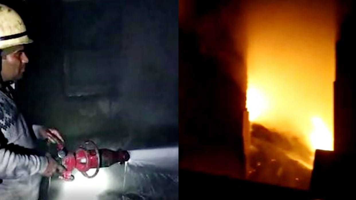 fire in factory located on vishwakarma road