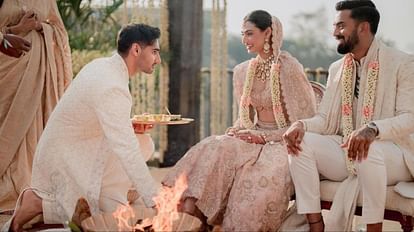 Ahan Shetty: Why was Ahan seen touching the feet of Athiya sitting with KL Rahul? Eyes will be filled with tears after seeing the love of brother and sister Athiya Shetty, KL Rahul, Ahan Shetty