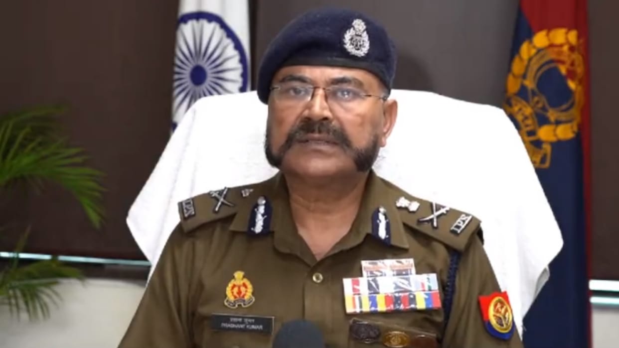 UP New acting DGP Prashant Kumar press conference in Lucknow.