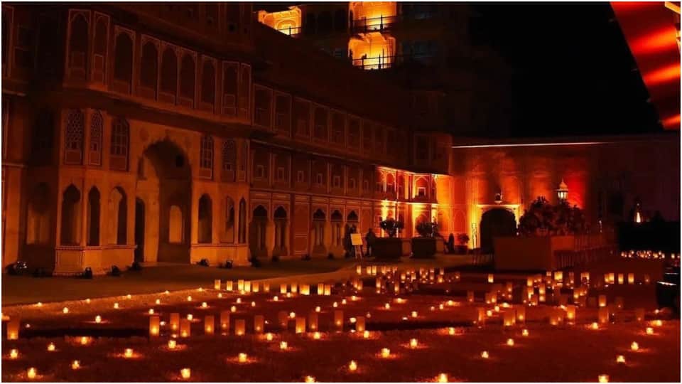 BJP President JP Nadda son Harish and Riddhi wedding Photos Rajmahal Palace in Jaipur Rajasthan
