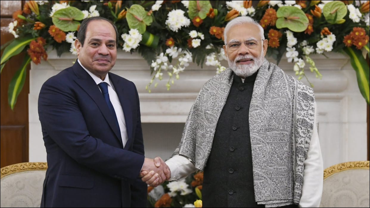 Egyptian President El-Sisi Visit India-Egypt Elevate Ties To Strategic Partnership based on four pillars