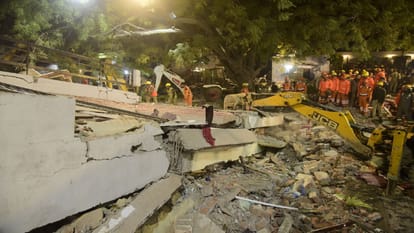 Lucknow Building Alaya Apartment accident Screams kept echoing from the debris Relatives kept crying outside
